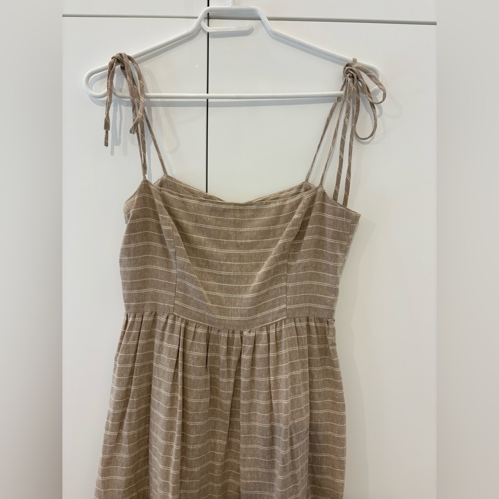 Park & Fifth Beige Striped Maxi Dress - Picture 2 of 5